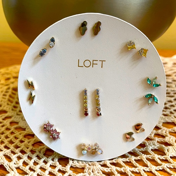 LOFT Jewelry - NEW ENAMEL GEM STUD EARRING SET